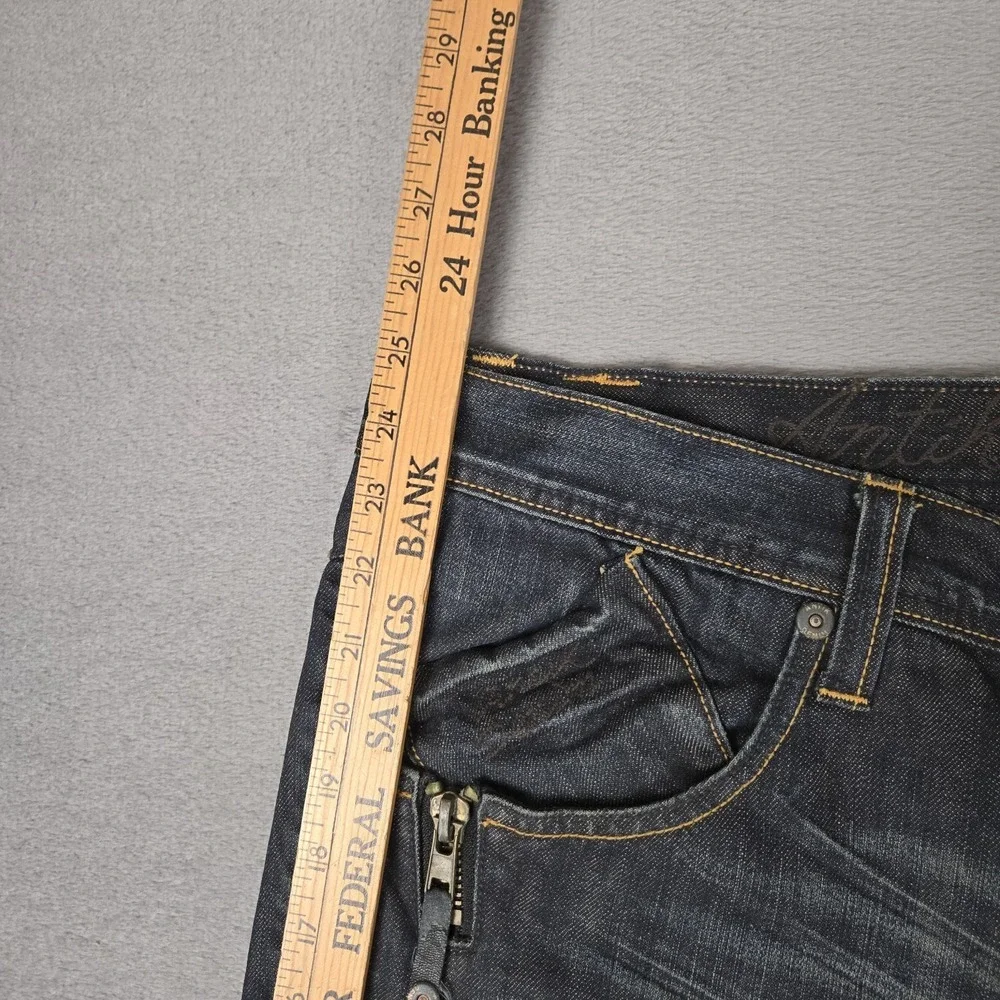 Antik Denim Jeans Shorts Mens 42 Zip Pockets‎ Embroidered Cotton Baggy Y2K